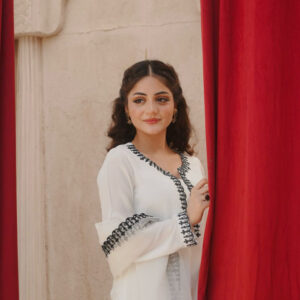 EID COLLECTION’25  WHITE FARSHI SHALWAR - Image 5