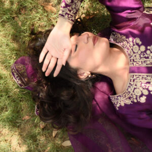 VOILET SHEESHA SILK DRESS - Image 2