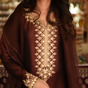 BROWN FARSHI DRESS - Image 3