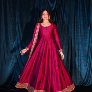 RAW SILK COLLECTION ‘25 HOT PINK DRESS - Image 6