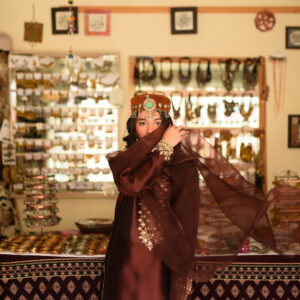 BROWN FARSHI DRESS - Image 4