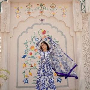 EID COLLECTION'25 ( BLUE ANARKALI ) - Image 2