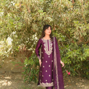 VOILET SHEESHA SILK DRESS