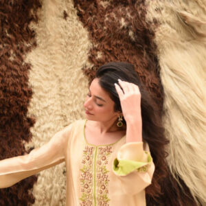 FAWN 2 TONE DUPATTA DRESS - Image 7