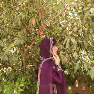 VOILET SHEESHA SILK DRESS - Image 4