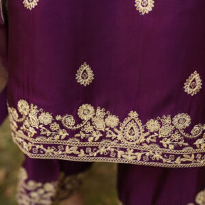 VOILET SHEESHA SILK DRESS - Image 5
