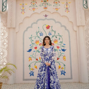 EID COLLECTION'25 ( BLUE ANARKALI )