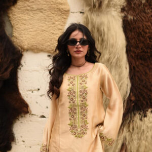 FAWN 2 TONE DUPATTA DRESS - Image 6