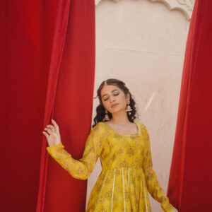 EID COLLECTION'25 ( FLORAL YELLOW DRESS ) - Image 4