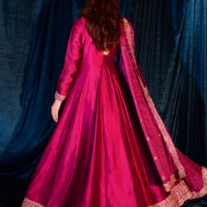 RAW SILK COLLECTION ‘25 HOT PINK DRESS - Image 4